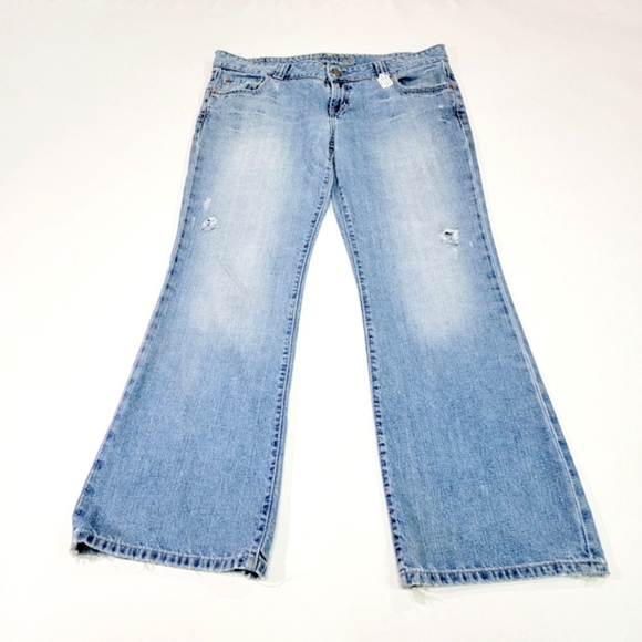 AMERICAN EAGLE ♡ Vintage Factory Faded 'n Distressed Boyfriend 77 Jeans 12S - Picture 4 of 17